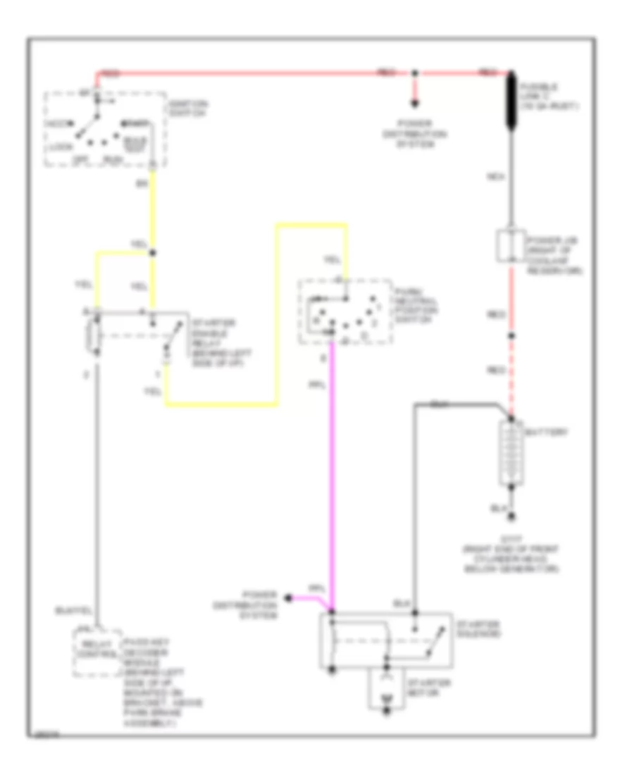 Starting Wiring Diagram for Buick Riviera 1990