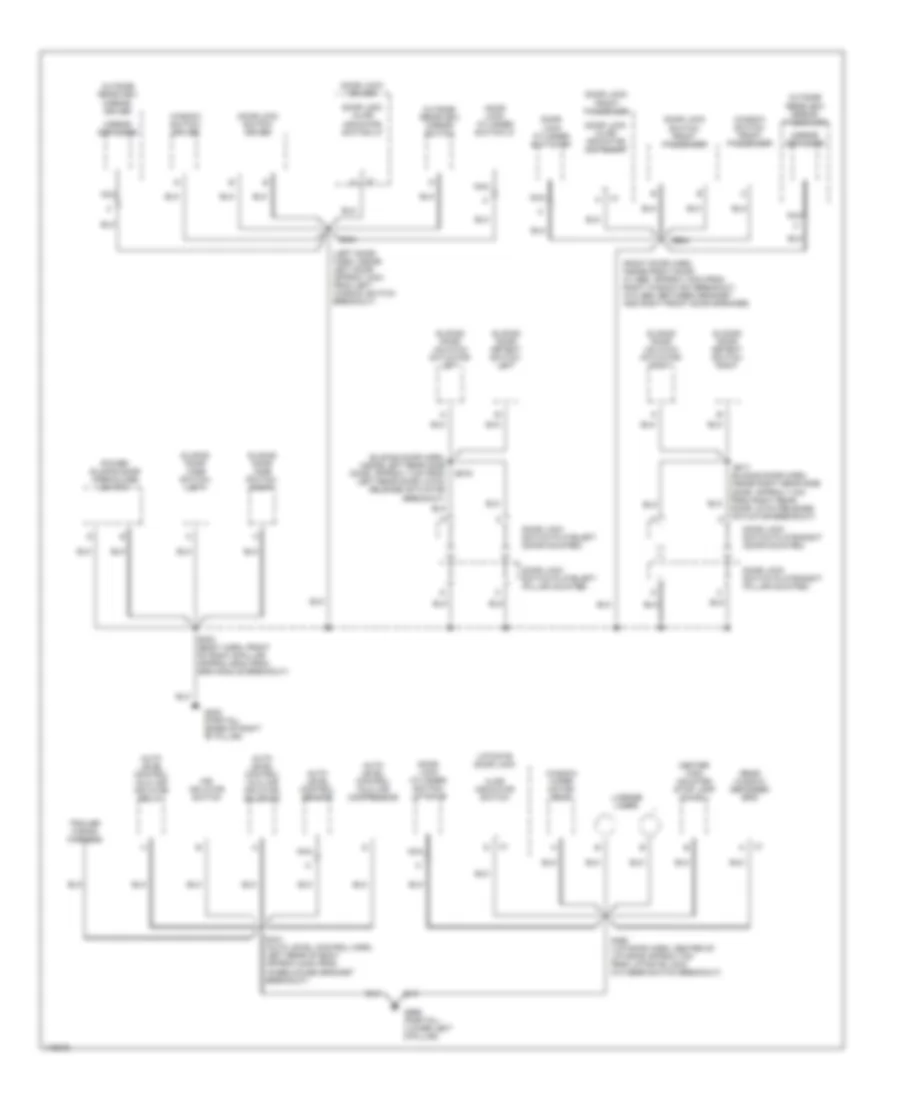Ground Distribution Wiring Diagram 3 of 3 for Chevrolet Venture Warner Bros Edition 2001