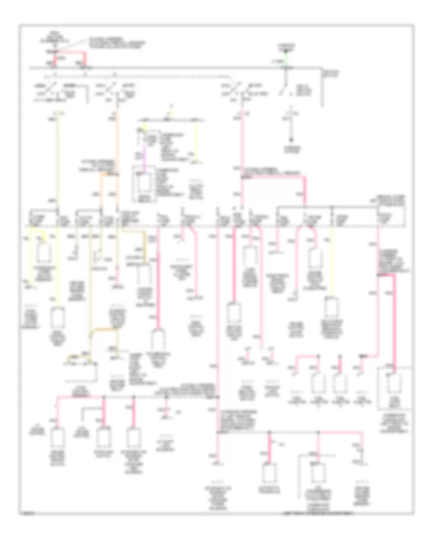 Power Distribution Wiring Diagram 2 of 2 for Chevrolet Cavalier LS Sport 2004