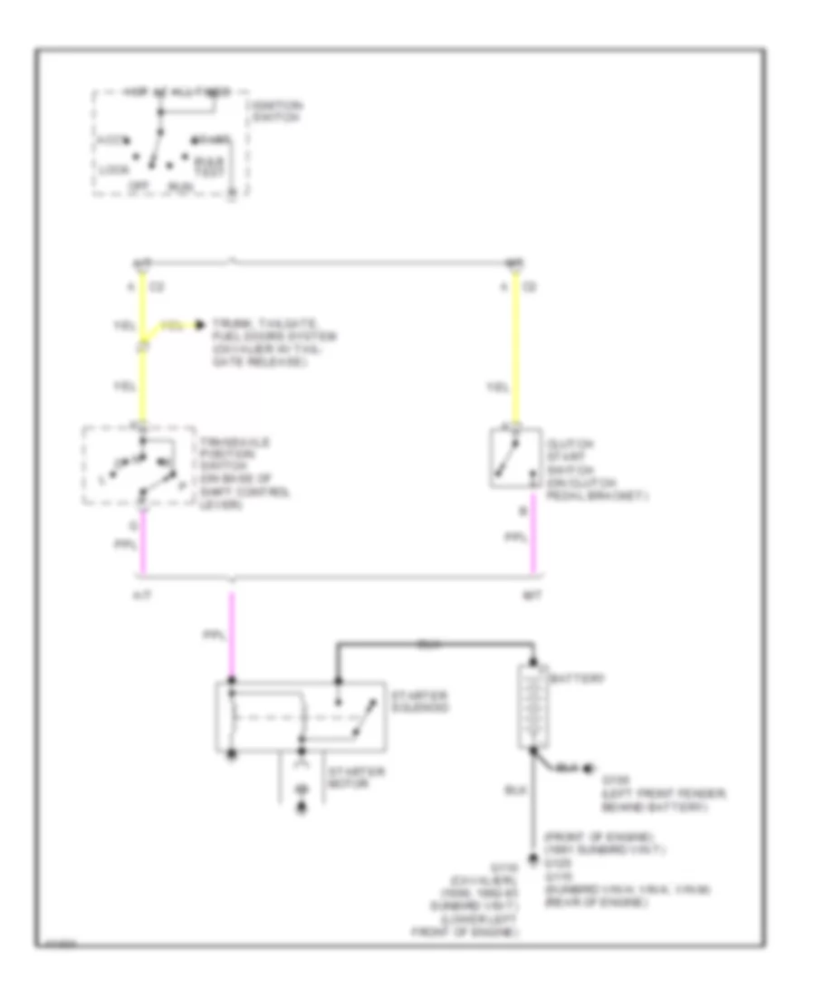 Starting Wiring Diagram for Chevrolet Cavalier RS 1993