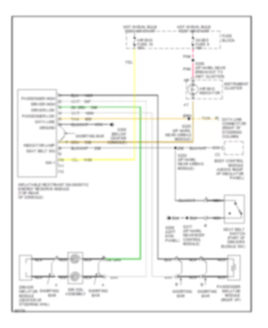 Supplemental Restraint Wiring Diagram for Chevrolet Camaro 1997