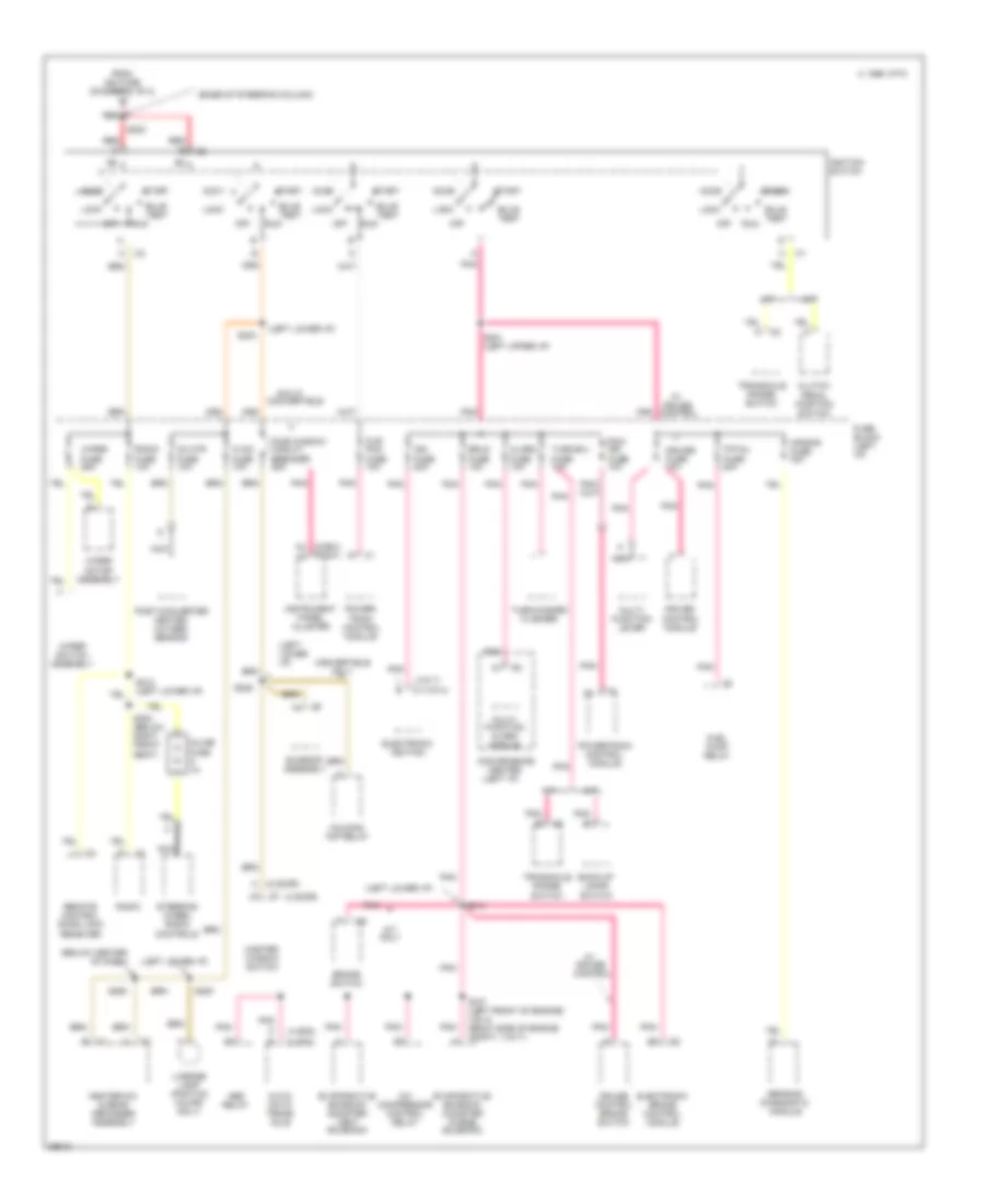 Power Distribution Wiring Diagram 2 of 2 for Chevrolet Cavalier 1997