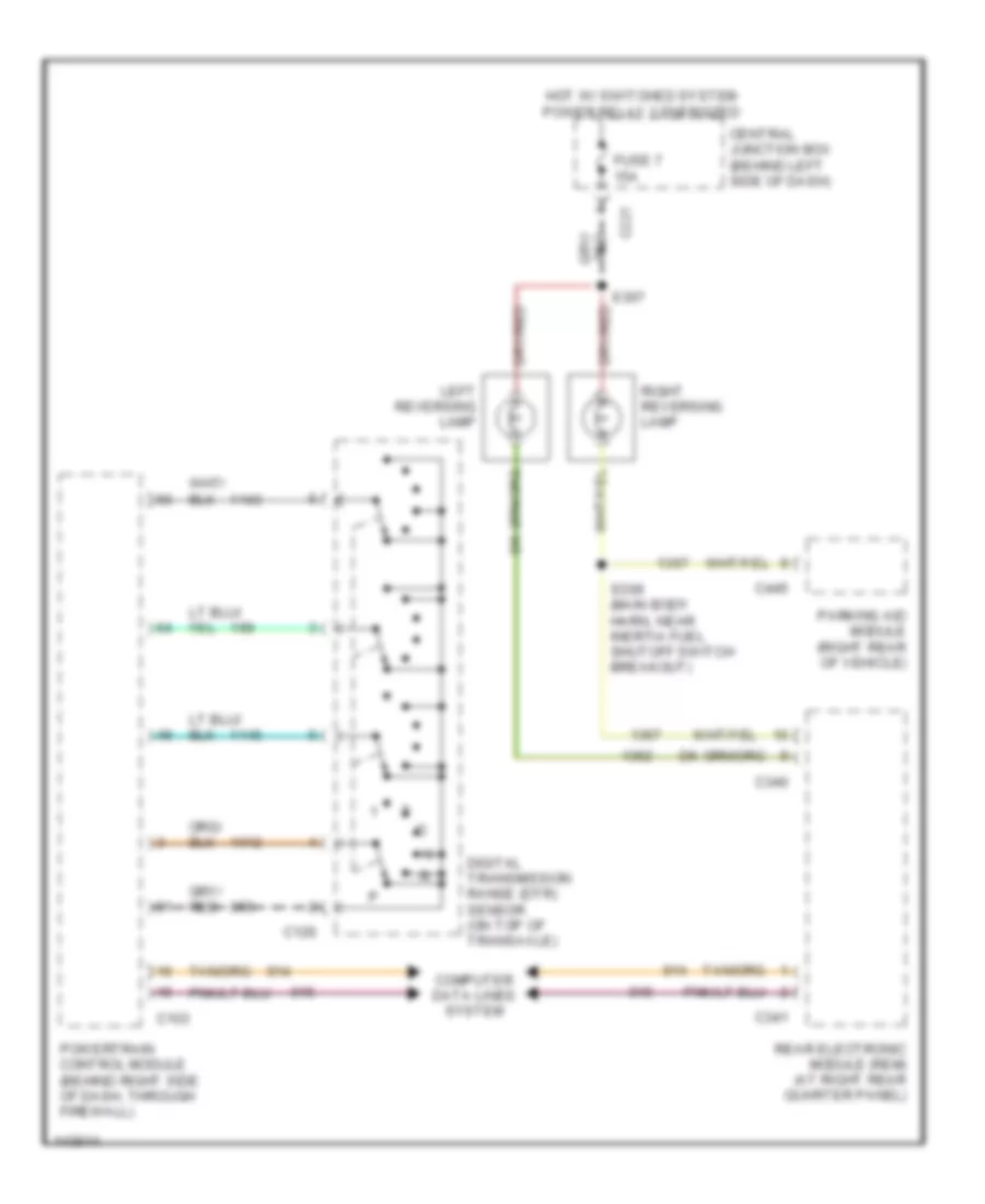 Back up Lamps Wiring Diagram for Ford Windstar LX 2001