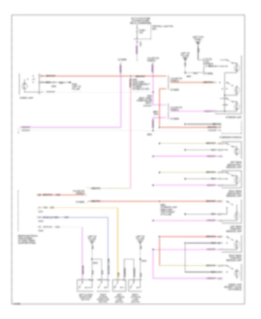 Courtesy Lamps Wiring Diagram 2 of 2 for Ford Windstar LX 2001