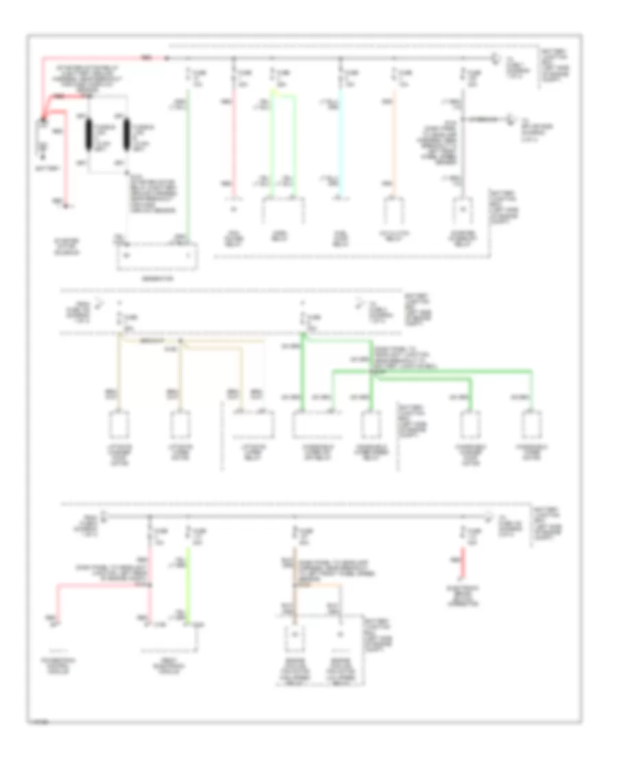 Power Distribution Wiring Diagram 1 of 4 for Ford Windstar LX 2001