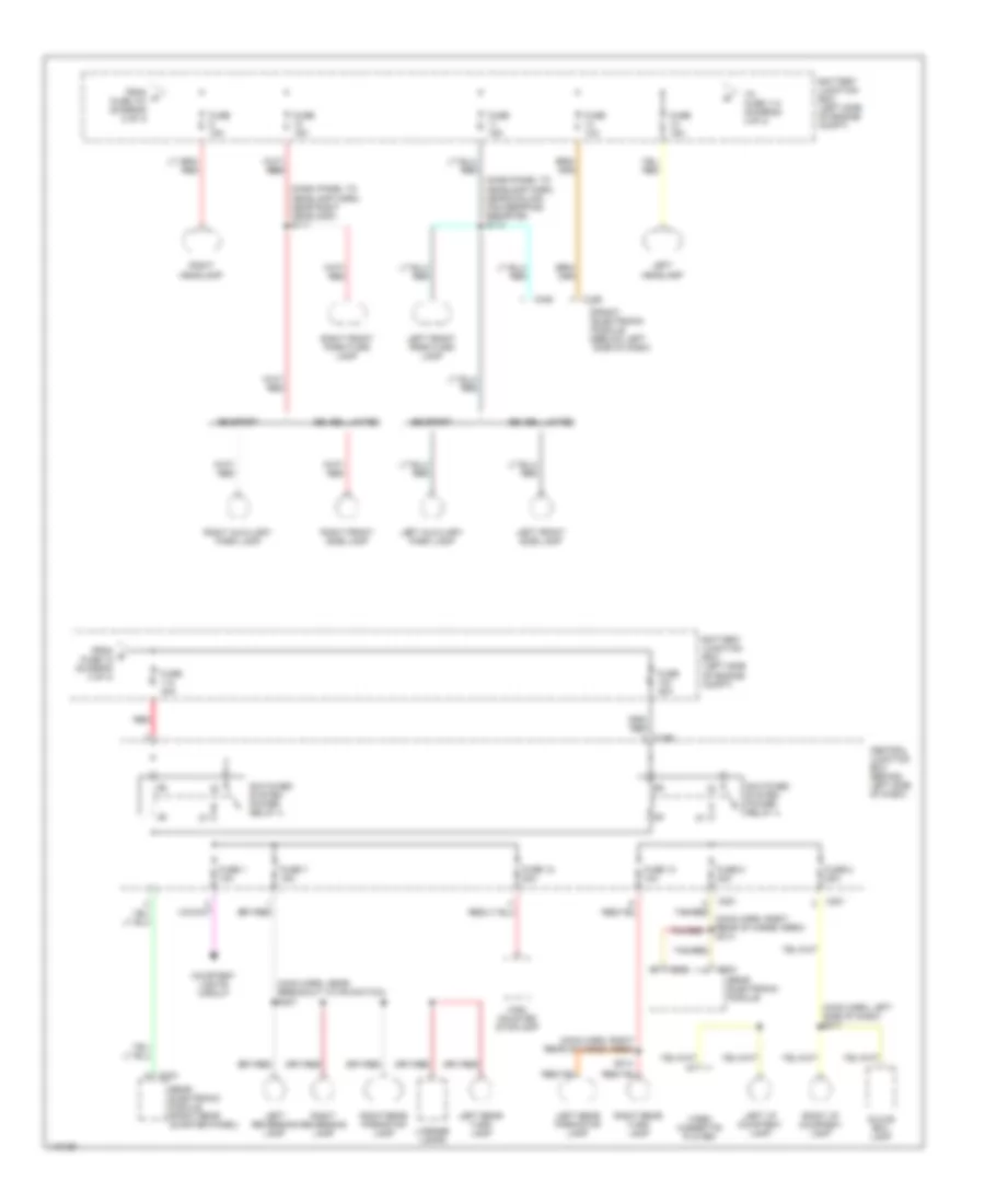 Power Distribution Wiring Diagram 4 of 4 for Ford Windstar LX 2001