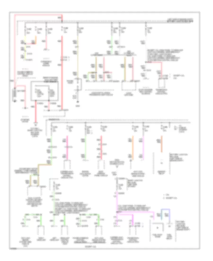 Power Distribution Wiring Diagram Except Hybrid 1 of 5 for Ford Fusion Hybrid 2012