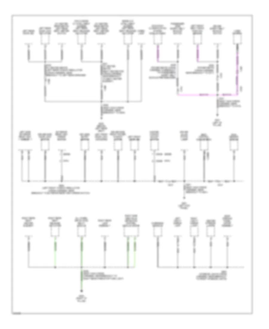 Ground Distribution Wiring Diagram 3 of 4 for Ford Edge SE 2011
