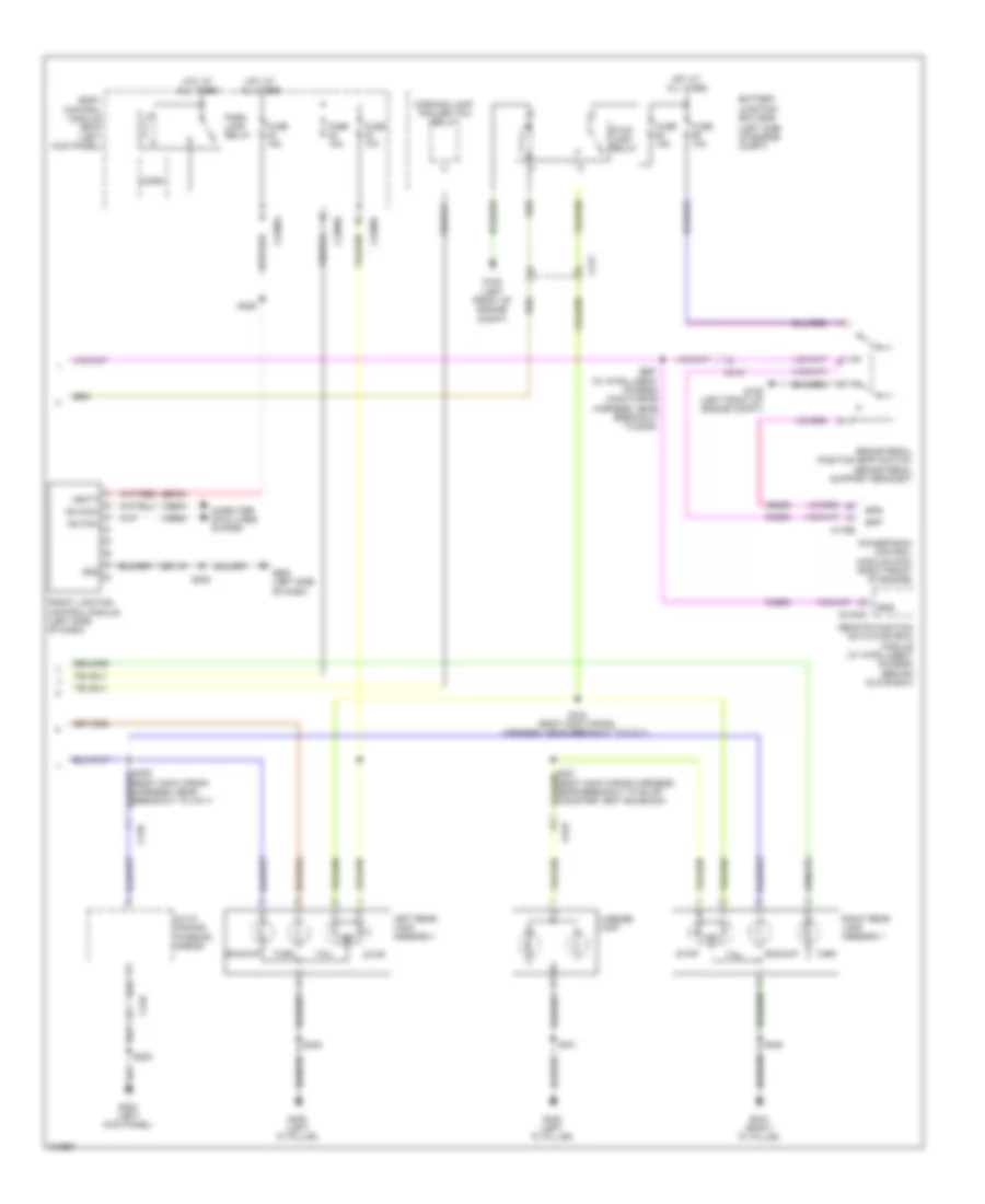 Exterior Lamps Wiring Diagram 2 of 2 for Ford Edge SEL 2011