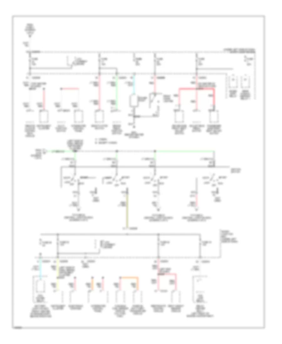 Power Distribution Wiring Diagram 2 of 3 for Ford Taurus LX 2004