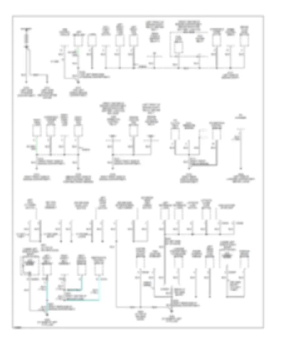 Ground Distribution Wiring Diagram 1 of 3 for Ford Taurus SE 2004