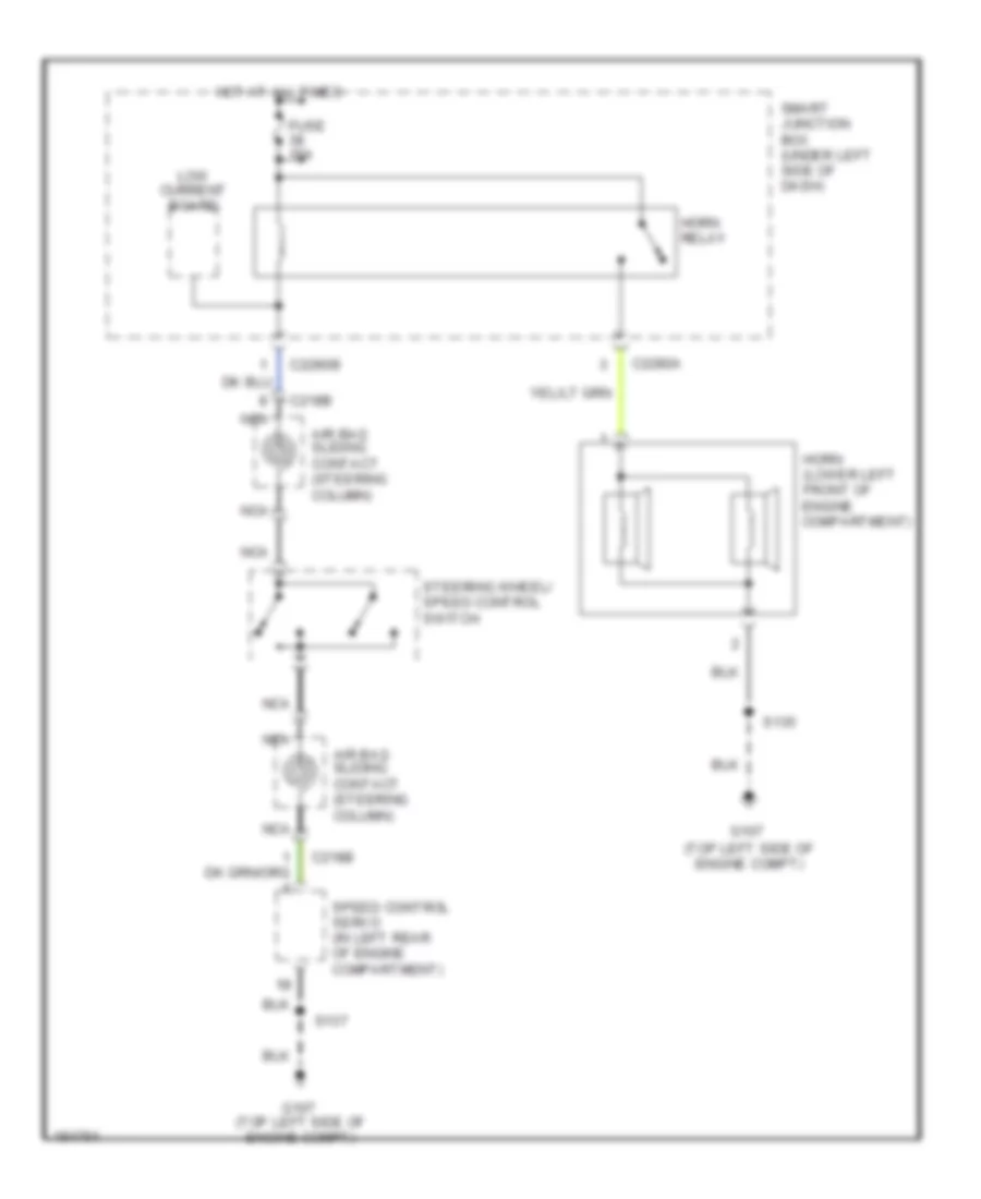 Horn Wiring Diagram for Ford Taurus SE 2004