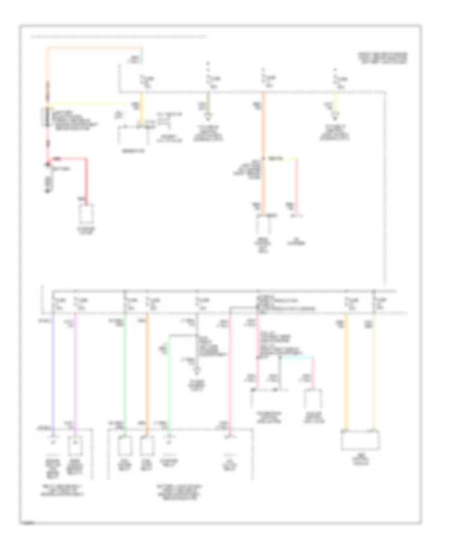 Power Distribution Wiring Diagram 1 of 3 for Ford Taurus SE 2004