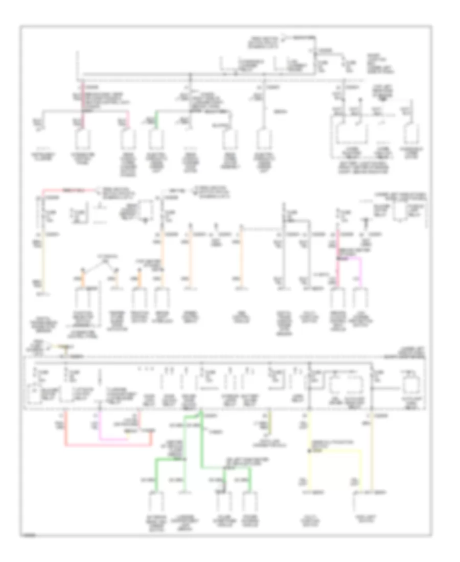 Power Distribution Wiring Diagram 3 of 3 for Ford Taurus SE 2004