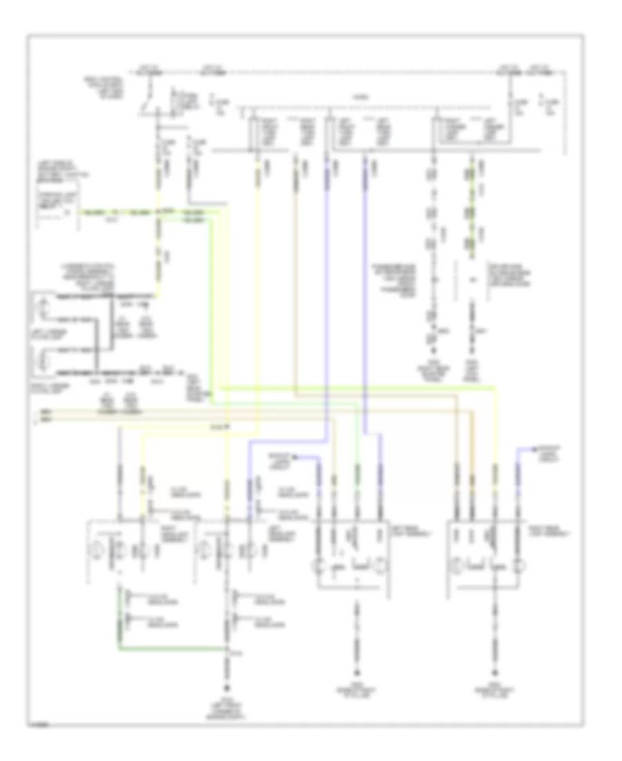 Exterior Lamps Wiring Diagram 2 of 2 for Ford Explorer XLT 2011