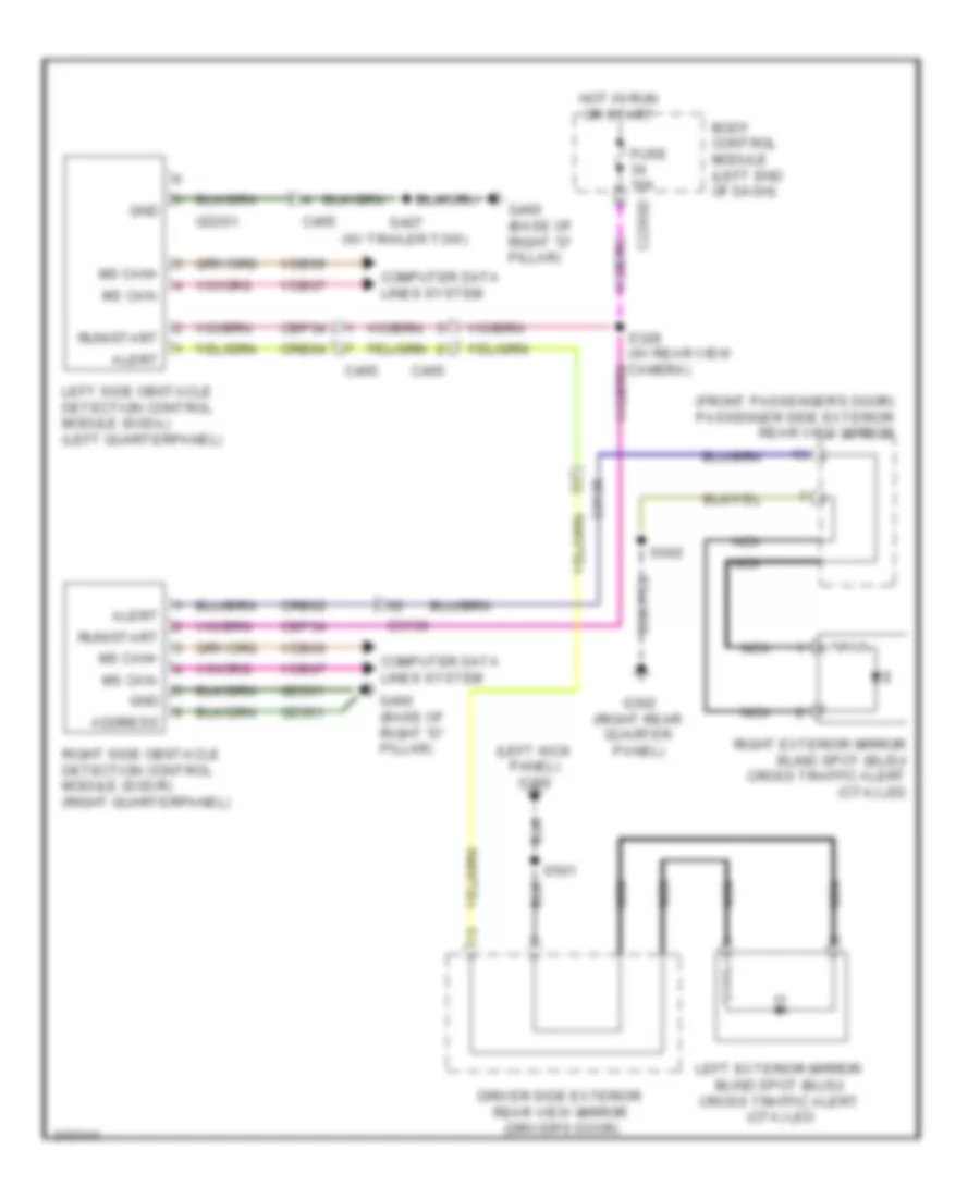 Blind Spot Information System Wiring Diagram for Ford Explorer XLT 2011