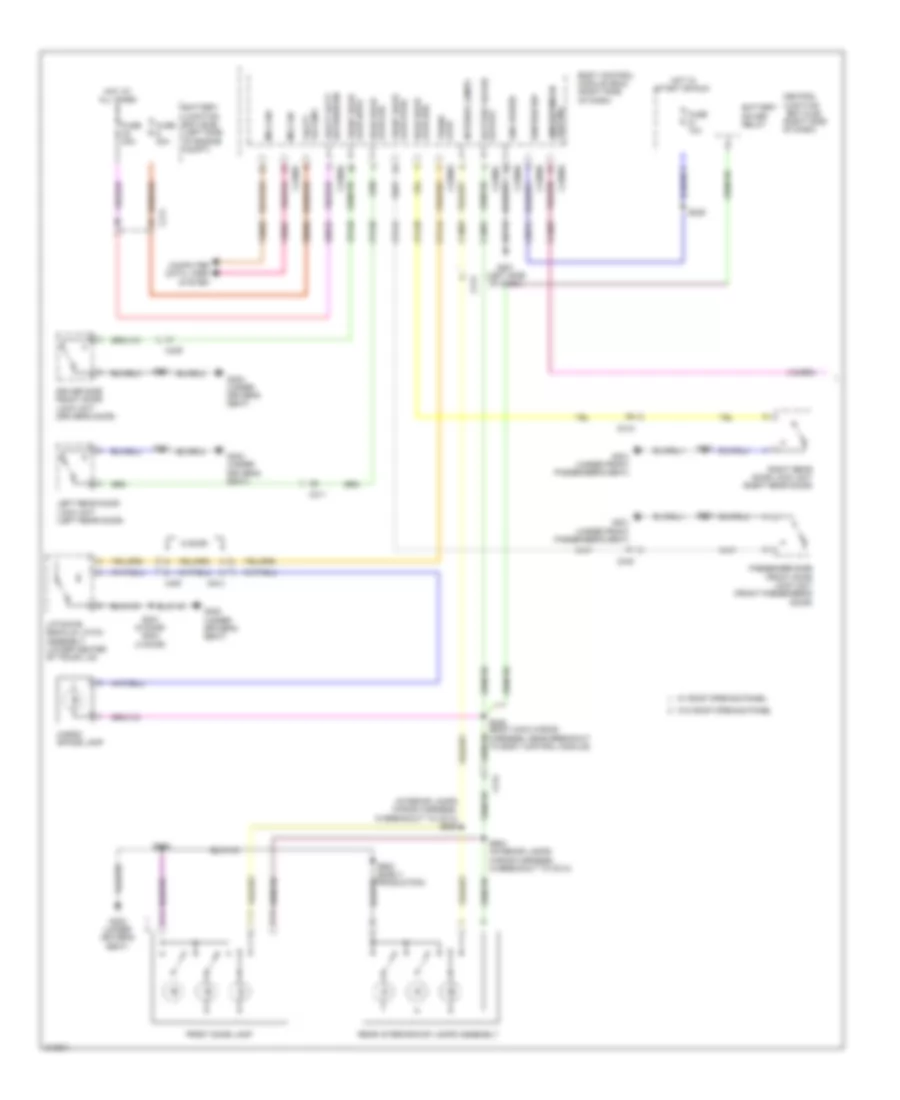 Courtesy Lamps Wiring Diagram 1 of 2 for Ford Fiesta SEL 2011
