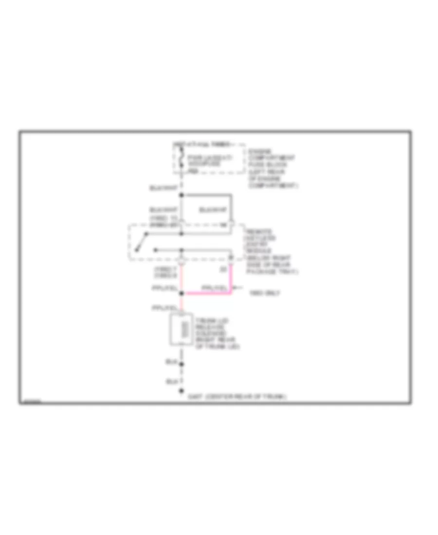 Trunk Release Wiring Diagram for Ford Taurus LX 1992