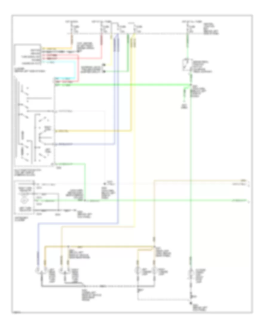 Exterior Lamps Wiring Diagram 1 of 2 for Ford Ranger 2000