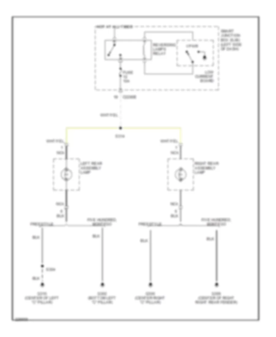 Back up Lamps Wiring Diagram for Ford Five Hundred SEL 2006