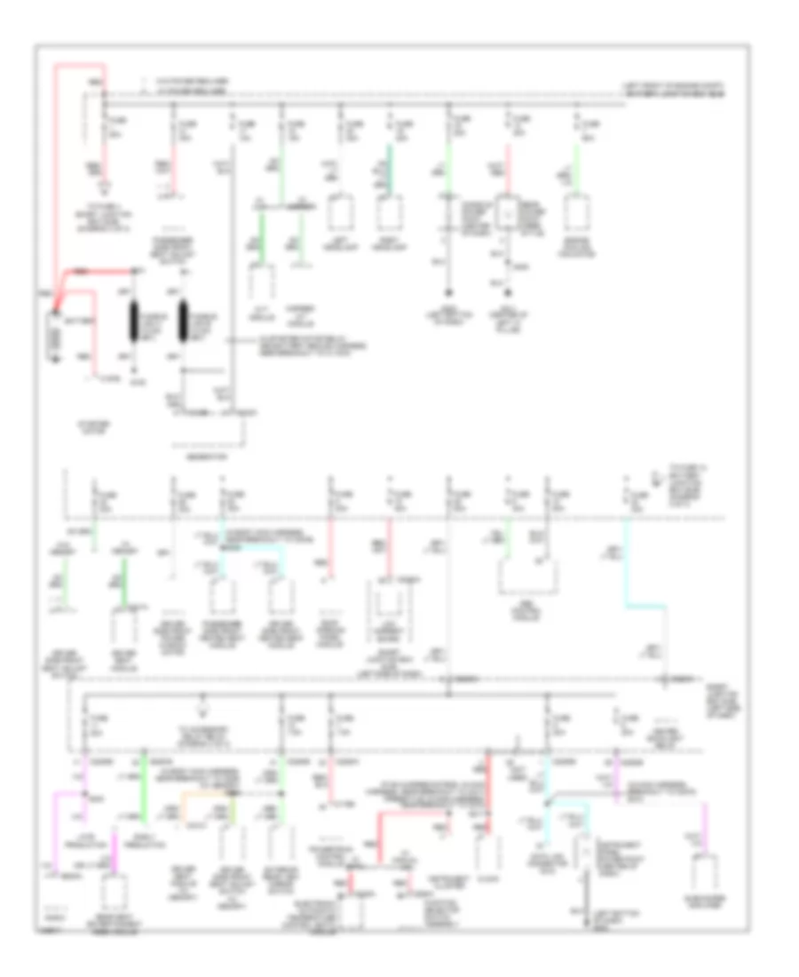 Power Distribution Wiring Diagram 1 of 3 for Ford Five Hundred SEL 2006