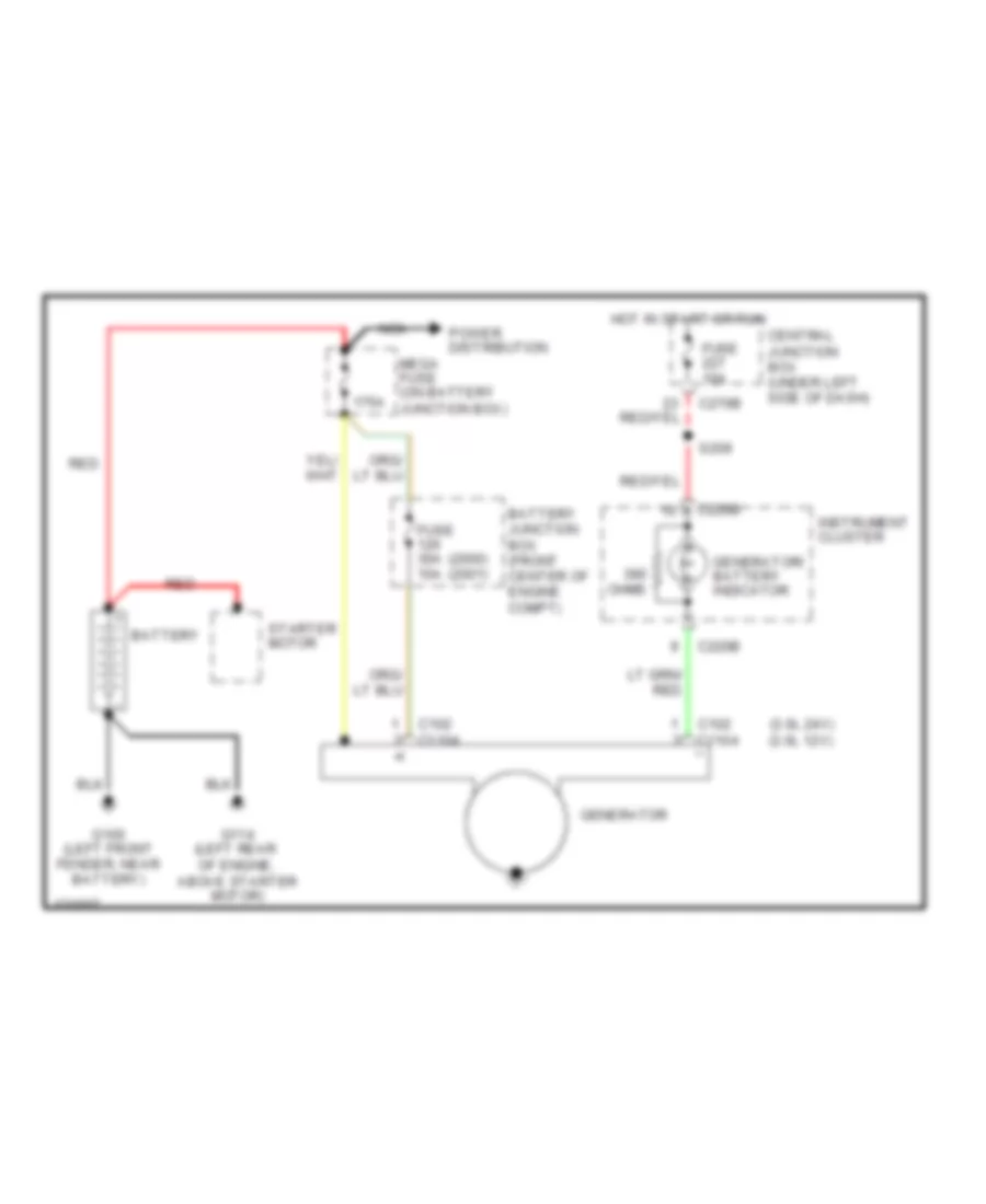 Charging Wiring Diagram for Ford Taurus SE 2000