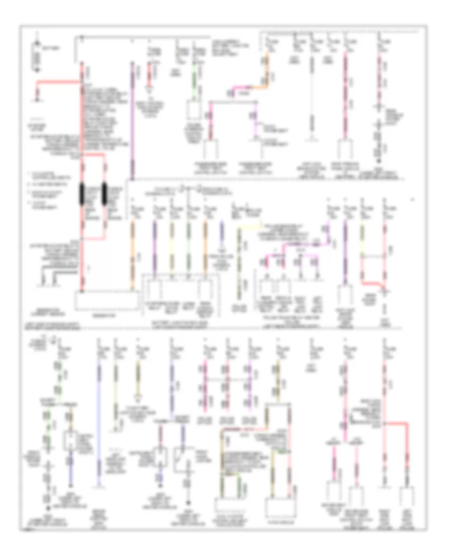 Power Distribution Wiring Diagram 1 of 5 for Ford Taurus SE 2014