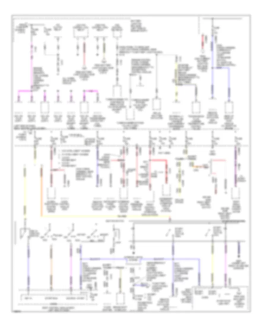 Power Distribution Wiring Diagram 3 of 5 for Ford Taurus SE 2014