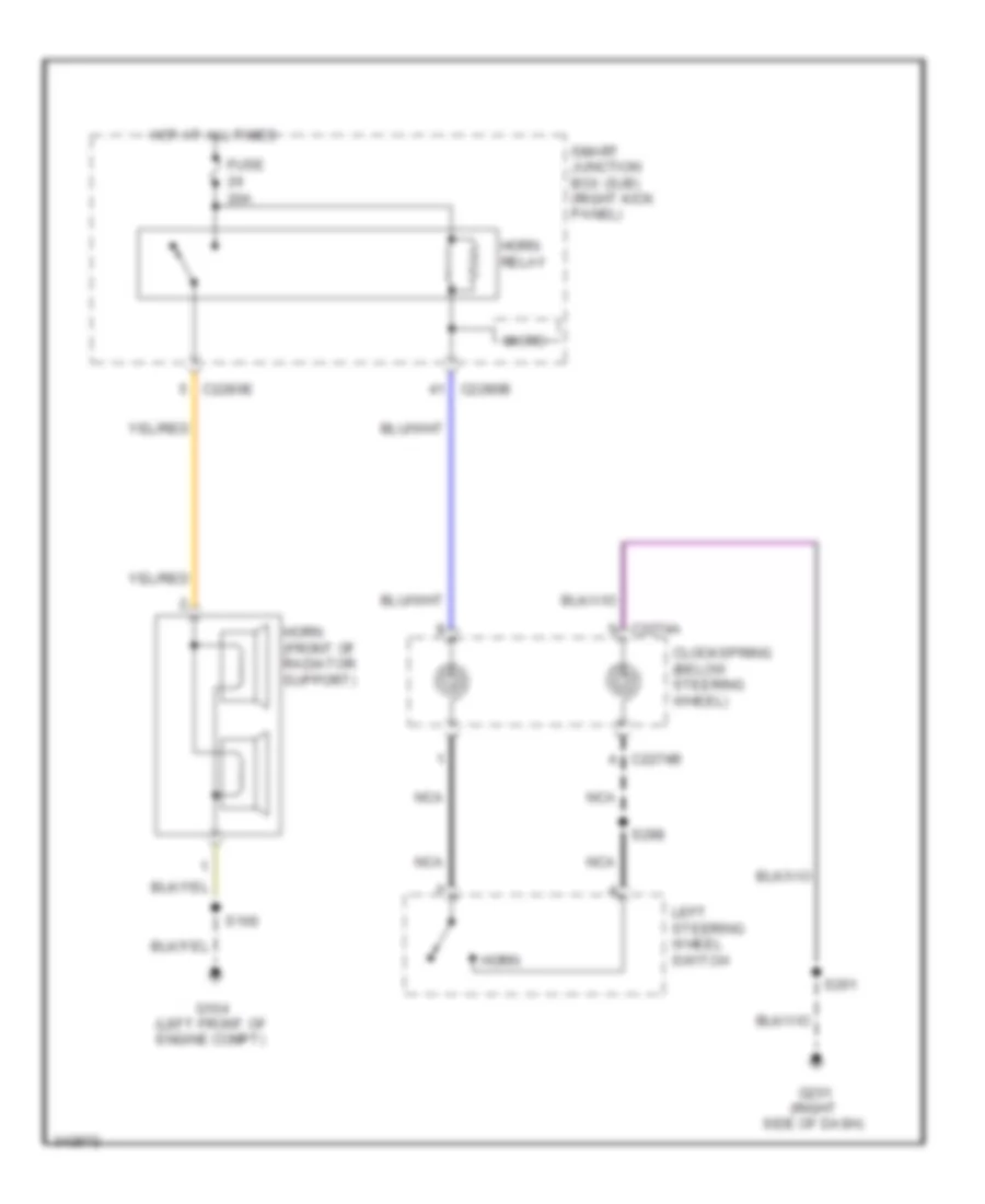 Horn Wiring Diagram for Ford Mustang 2011