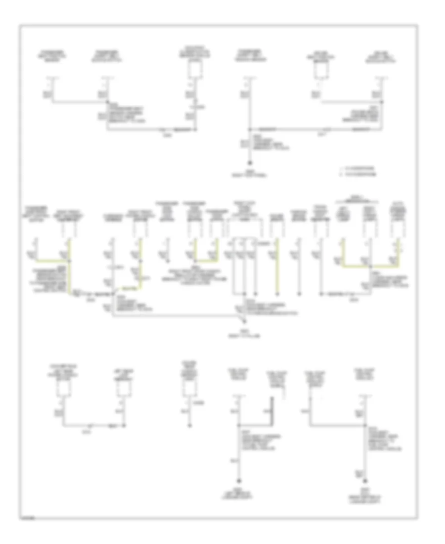 Ground Distribution Wiring Diagram (2 of 4) for Ford Mustang Shelby GT500 2011