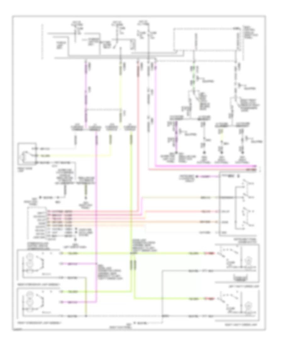 Courtesy Lamps Wiring Diagram 1 of 2 for Ford Pickup F150 2011