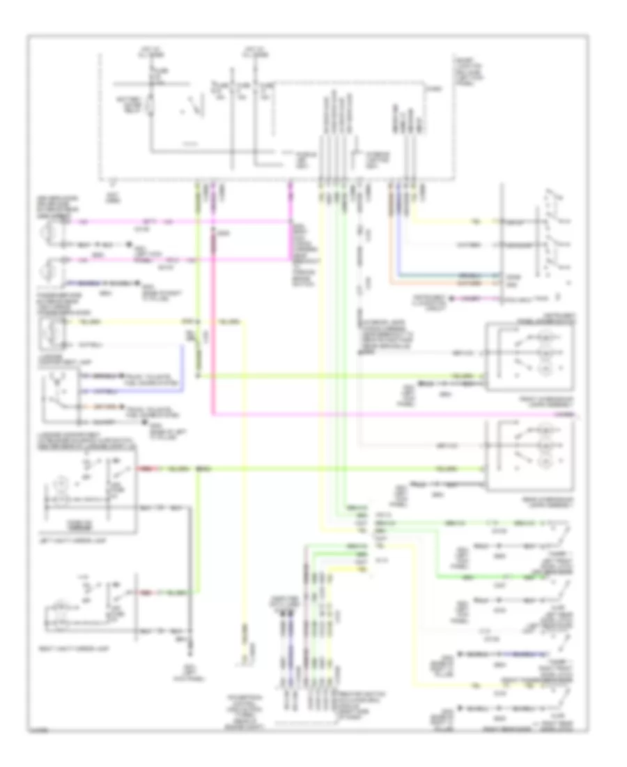 Courtesy Lamps Wiring Diagram 1 of 2 for Ford Taurus SHO 2011
