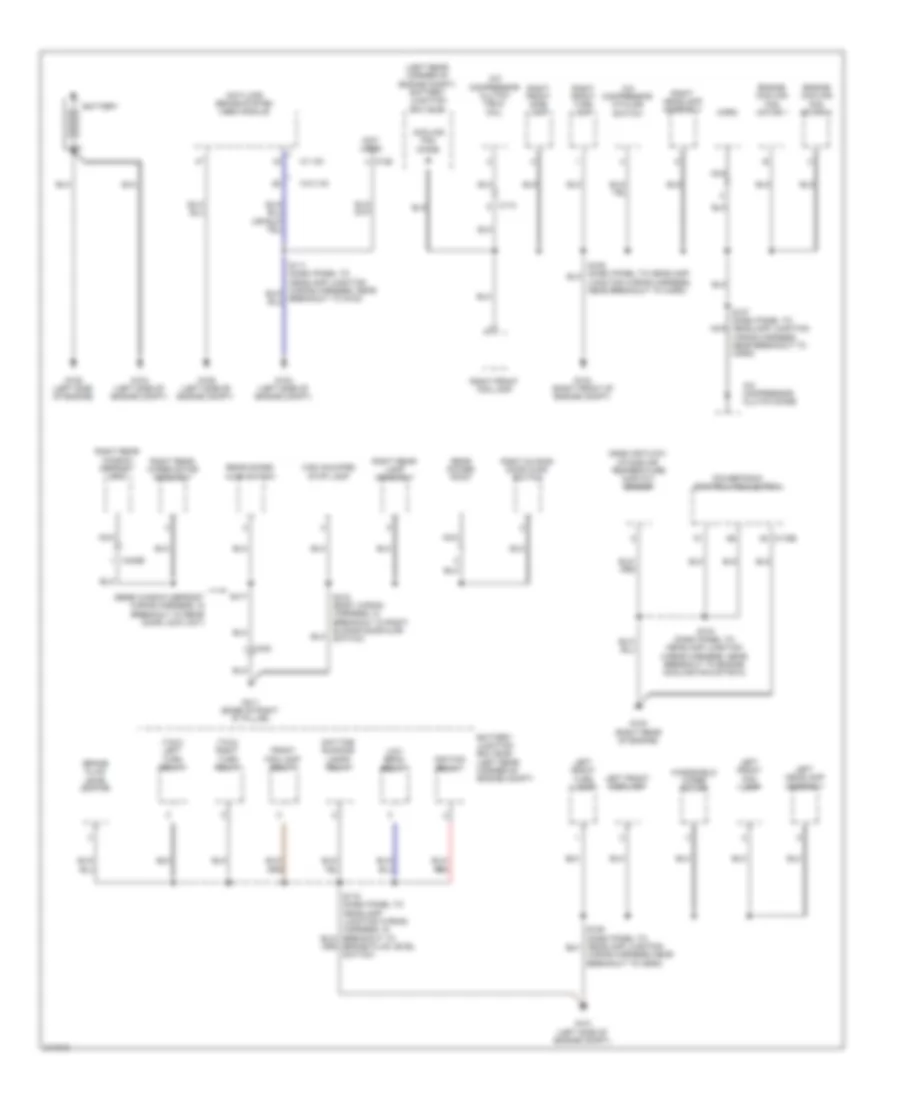 Ground Distribution Wiring Diagram 1 of 3 for Ford Transit Connect 2011