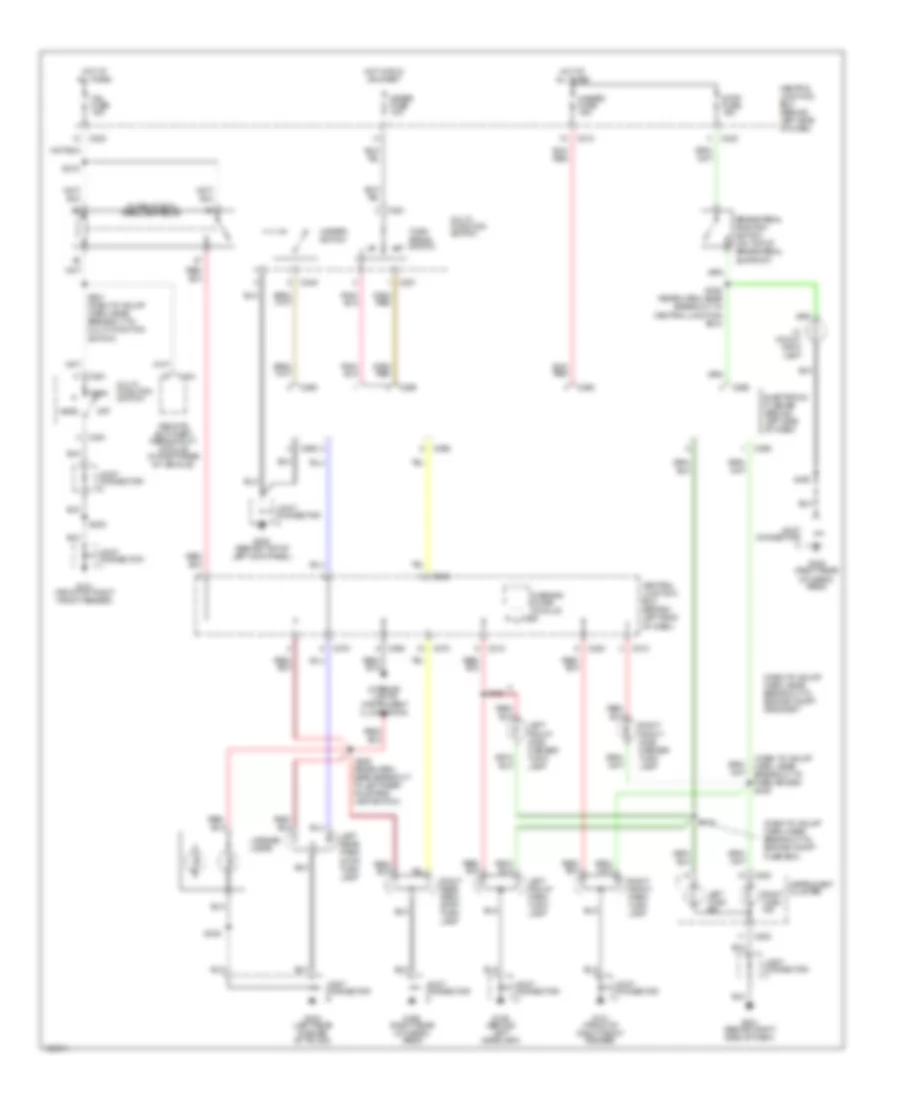 Exterior Lamps Wiring Diagram for Ford Escort 2001