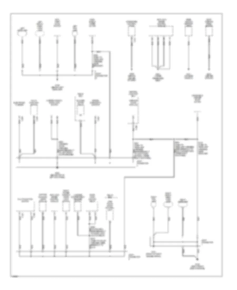 Ground Distribution Wiring Diagram 1 of 2 for Ford Escort 2001