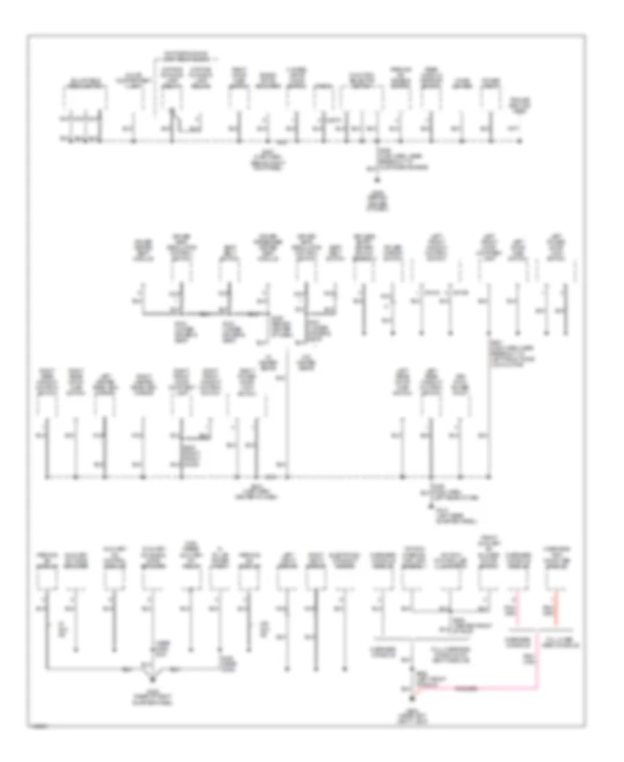 Ground Distribution Wiring Diagram 3 of 3 for Ford Excursion 2001