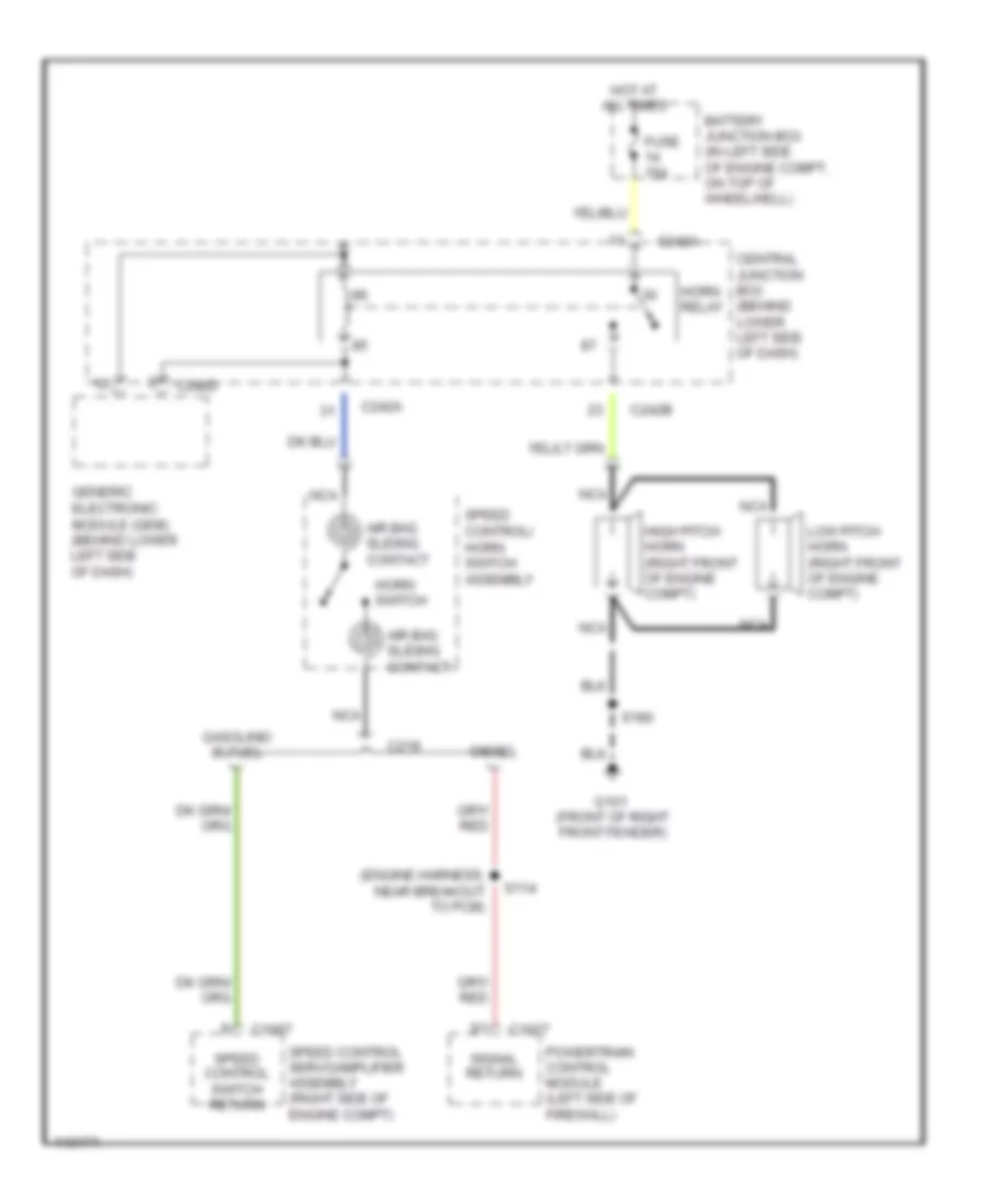 Horn Wiring Diagram for Ford Excursion 2001