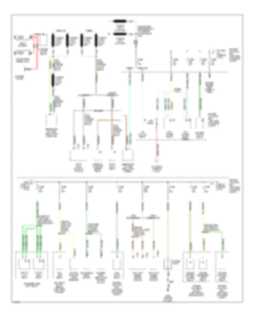 Power Distribution Wiring Diagram 1 of 5 for Ford Excursion 2001