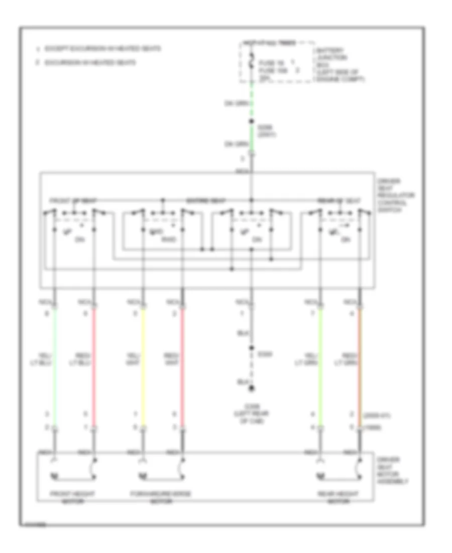 6 Way Power Seat Wiring Diagram for Ford Excursion 2001