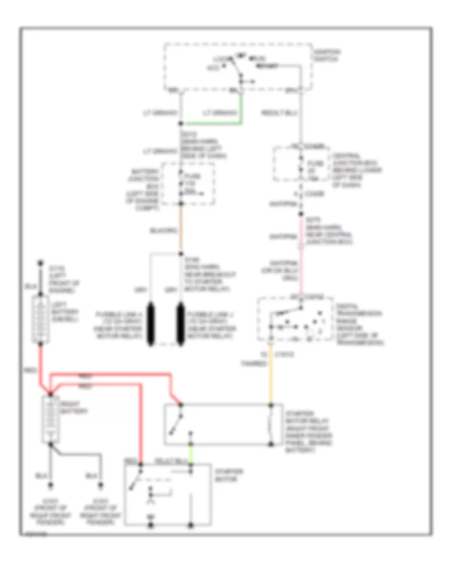 Starting Wiring Diagram for Ford Excursion 2001