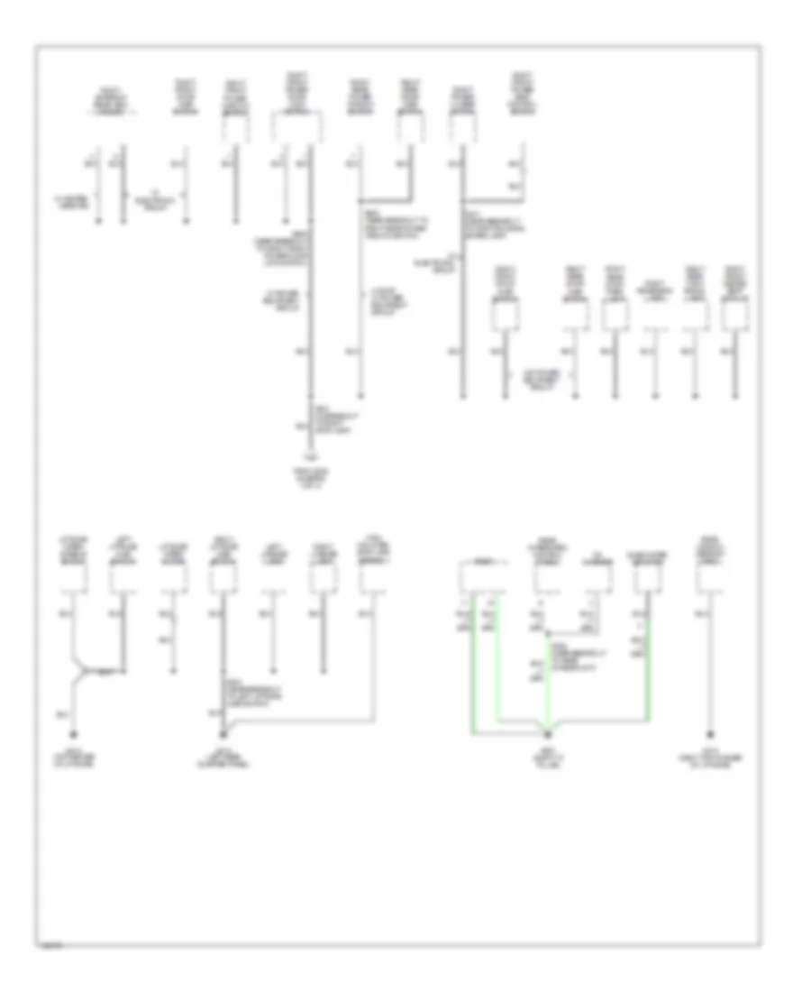 Ground Distribution Wiring Diagram 4 of 4 for Ford Explorer 2001