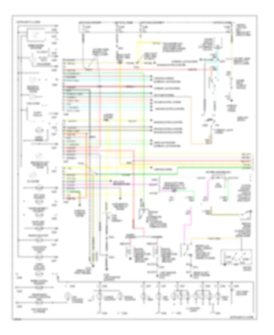 Instrument Cluster Wiring Diagram 1 of 2 for Ford Explorer 2001