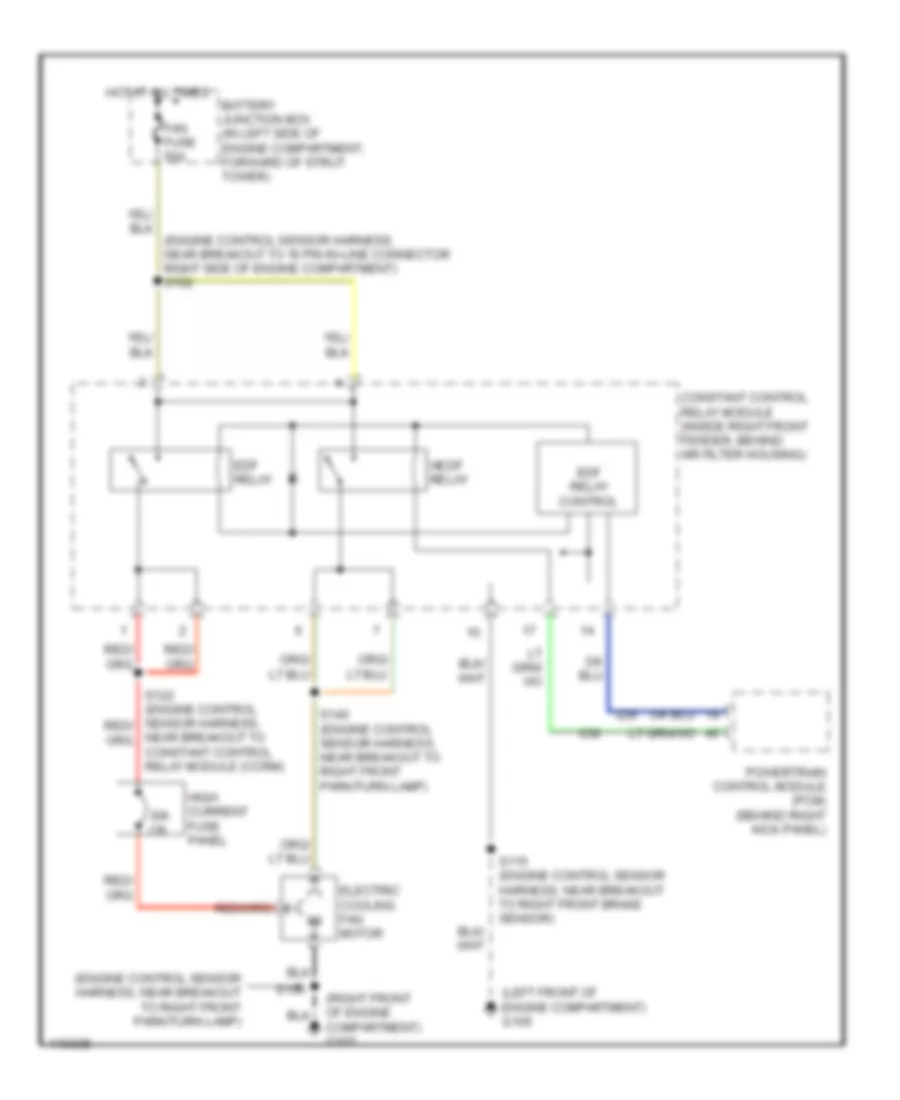 4 6L Cooling Fan Wiring Diagram for Ford Mustang 2001