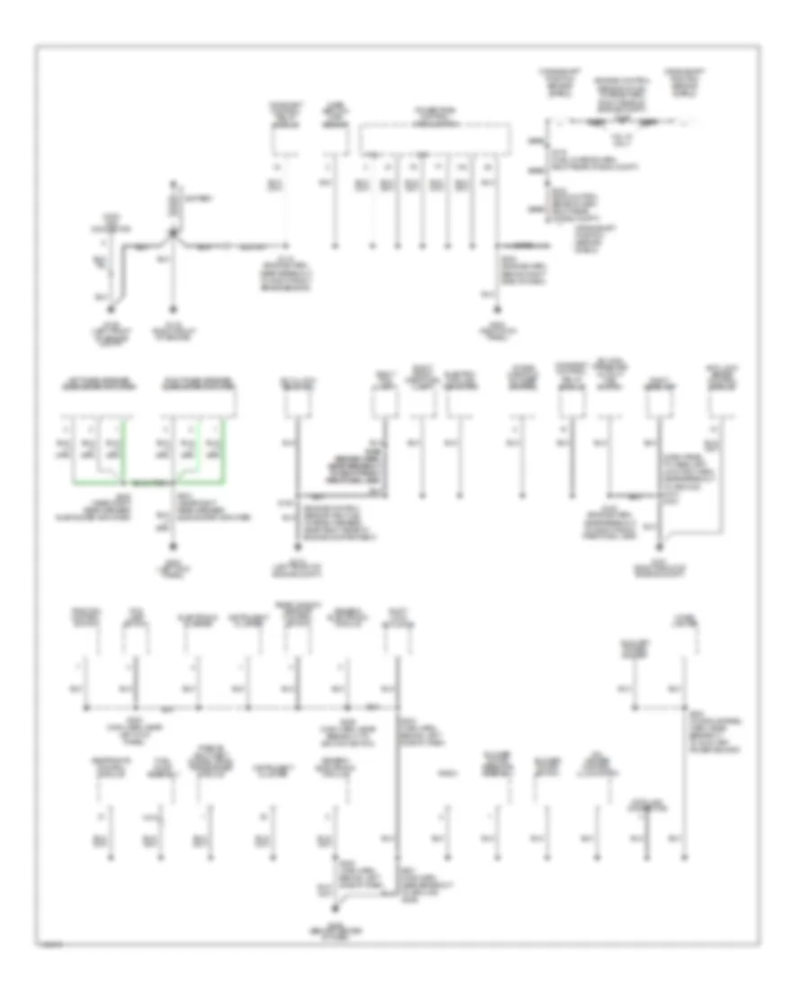 Ground Distribution Wiring Diagram 1 of 2 for Ford Mustang 2001