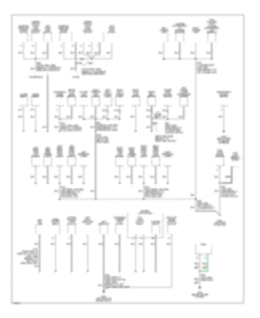 Ground Distribution Wiring Diagram 2 of 2 for Ford Mustang 2001