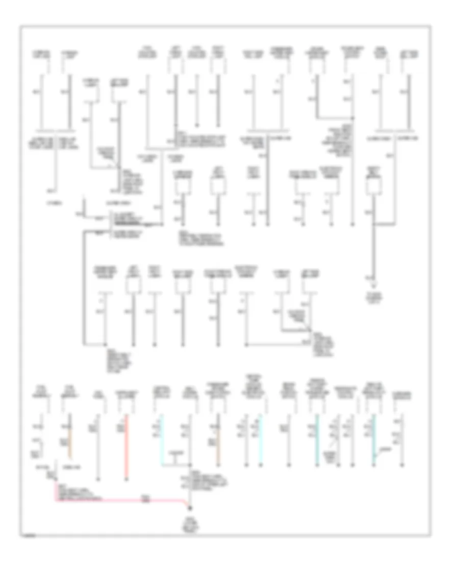 Ground Distribution Wiring Diagram 4 of 4 for Ford Pickup F350 Super Duty 2001
