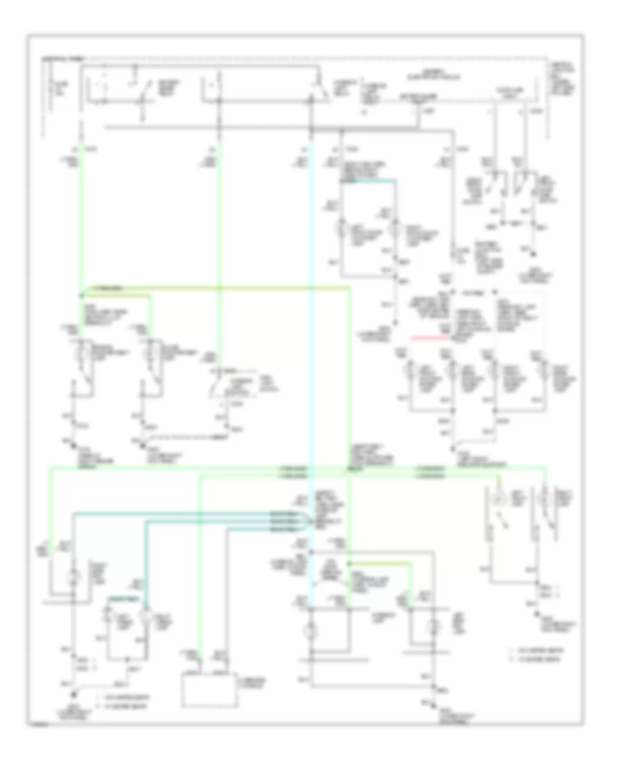 Courtesy Lamps Wiring Diagram, Supercrew for Ford Pickup F350 Super Duty 2001