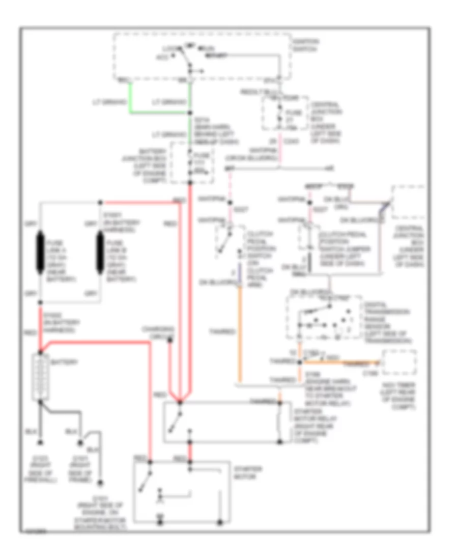 Starting Wiring Diagram for Ford Pickup F350 Super Duty 2001