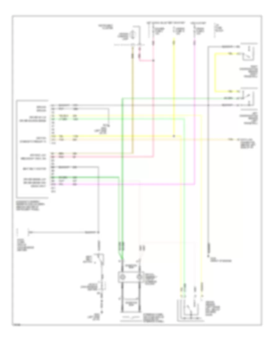 Supplemental Restraint Wiring Diagram for GMC Pickup C1996 2500