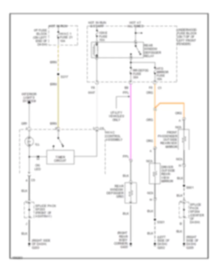 Defoggers Wiring Diagram with Manual A C for GMC Sonoma 2003